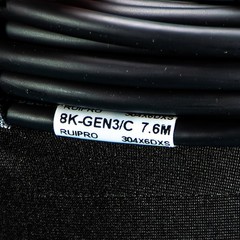 Ruipro HDMI Cable 8K GEN3C Black Fiber Optic 7.6M CL2 Rated 25 Feet Open Box