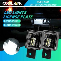 2PCS White LED License Plate Light For 2014-2020 Chevrolet Silverado/GMC Sierra