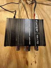 Kinter MA-170 2-Channel Hi-Fi Stereo Amplifier DC 12V Mini Amp w/ Adapter RCA