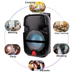 3000W Portable Bluetooth Speaker Sub Woofer Heavy Bass Sound System Party+Remote