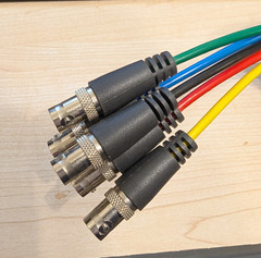 1 foot HD15 VGA Male to 5-BNC RGBHV Female connector cable