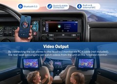 6.28″ IPS Android Auto Single 1 DIN Car Stereo Head Unit Apple CarPlay AUX Input