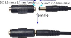 500 DC Coupler Female to Female 5.5mm 2.1mm Barrel Jack Power Connector Plug Lot