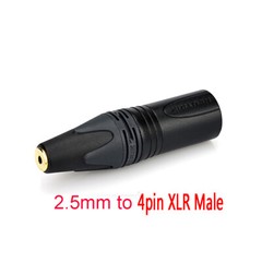4.4mm/3.5mmm/2.5mm Balanced Female to NEUTRIK 4pin Balanced XLR Male Adapter