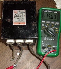 Old JEFFERSON Type B Signal Transformer 6/14/20 volts Tests OK! 5 1/2 POUNDS!