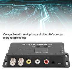 UHF TV LINK RF Modulator AV to RF Video Converter Adapter IR CATV PAL NTSC