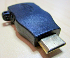 MINI-HDMI (Type C) Male to HDMI (Type A) Female Adapter Gold Plated