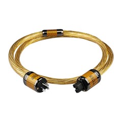 YYTCG 7N OCC Silver Plated Audiophile Power Cable Carbon Fiber Rhodium Plug