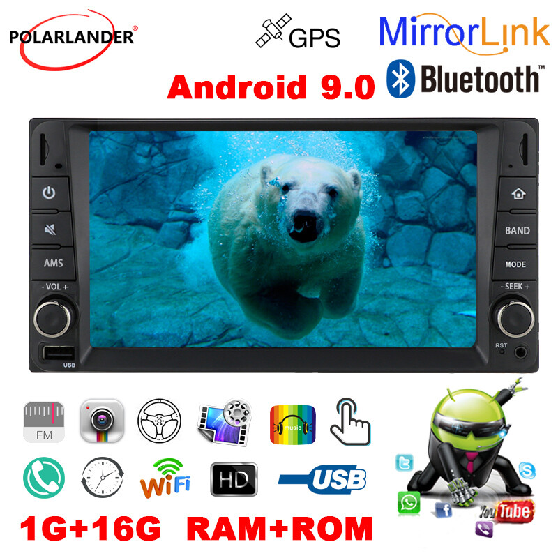 WiFi 7″ Car Radio Stereo Android 9.0 2 Din Bluetooth Touch Screen GPS Mirrorlink