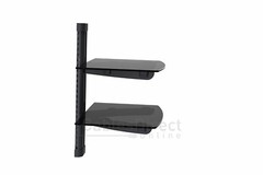 Adjustable Dual Shelf Wall Mount Bracket for TV Component Cable Box Console DVD