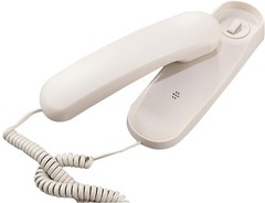 Trimline Corded Wall Phone – Elegant White Analog Phone for Seniors, 3.15”x9.06”