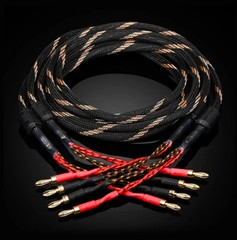 HI-END Pair Speaker Cable Bi-Wire 12 AWG HiFi Loudspeaker Single Wire