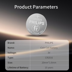 Lot Philips CR2016 Lithium Battery 3V Coin Cell ECR2016 BR2016 DL2016 Button