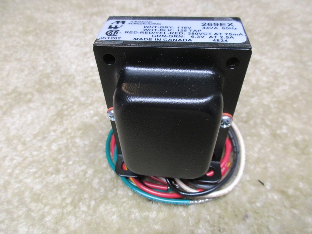 Small NOS Power Transformer 380Vct 65mA 6.3V 2.5A Hammond 269EX