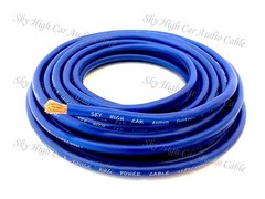 25 ft 8 Gauge AWG BLUE Power Ground Wire Sky High Car Audio GA feet