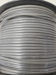 1000FT 26AWG 4 Conductor Stranded Telephone Phone Line Flat Cable Cord 1000’Feet