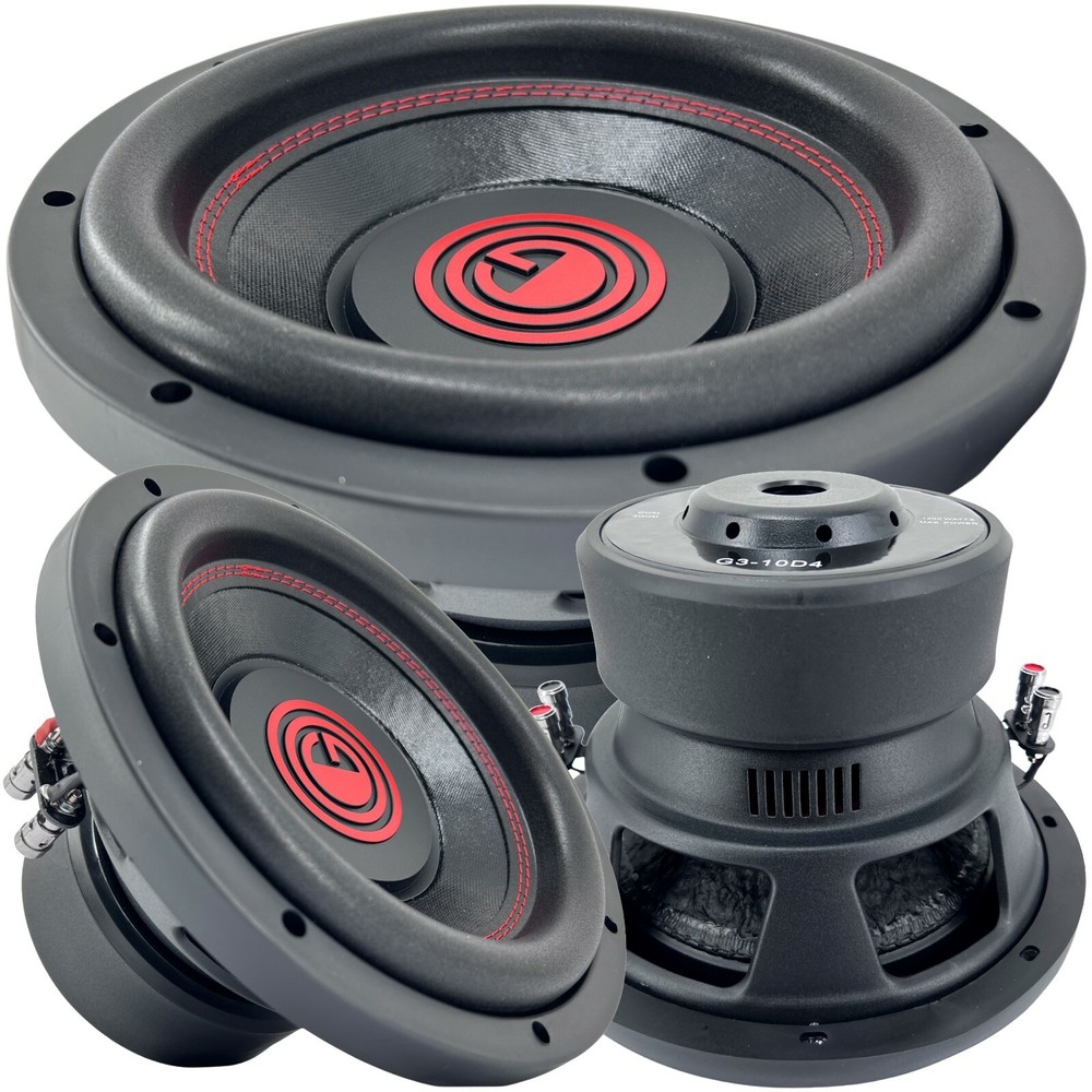 1x Gravity 10 Inch 1500 Watt Car Audio Subwoofer w/ 2 Ohm DVC Power 10 in. Sub