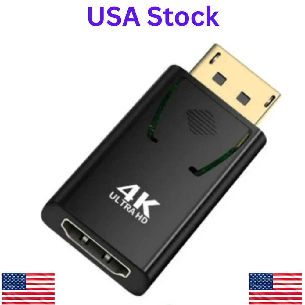 4K Display Port to HDMI Male Female Adapter Converter DisplayPort DP to HDMI