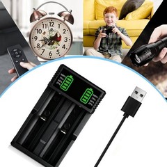 USB Smart Battery Charger For18550 14500 16340 Rechargeable Li-Ion Batteries Lot