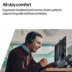 Poly Voyager Focus 2 USB-C-C Headset +USB-C/A Adapter +Charging Stand