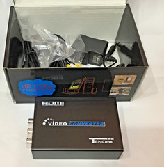 3RCA AV CVBS Composite & S-Video R/L Audio to HDMI Converter Adapter Support 720