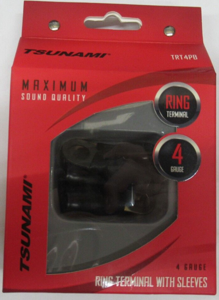TSUNAMI TRT4PB 4 GUAGE RING TERMINAL WITH SLEEVES