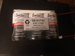 Hawker Cyclon Monobloc 6 Volt 2.5 Ah Lead Acid Battery For Parts Or Repair