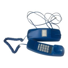 Big Button Trimline Corded Phone Classic Blue Vintage