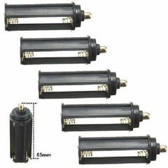 5x Black Cylindrical 3 AAA Plastic Battery Holder Case Box For 18650 Flashlight