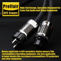 Carbon Fiber Fever Power Cable AC Power Wire, For PS-950 Alpha-OCC Conductor New