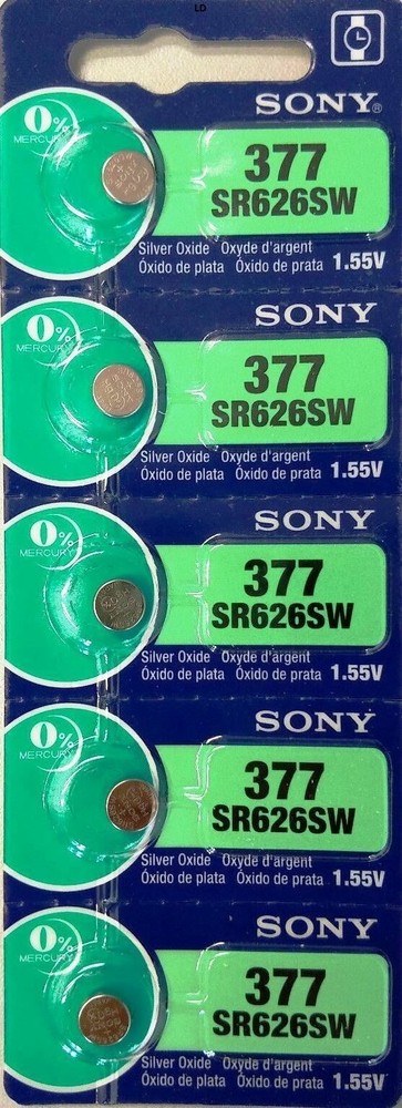 MURATA / SONY 377 SR626SW (5 piece) SR626 V377 Watch Battery USA seller
