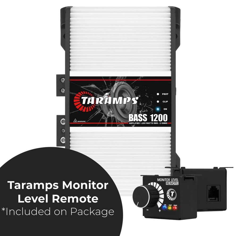 Taramps Bass 1200 1 Ohms Monoblock Amplifier 1200 Watts Rms 1 Channel 14.4VDC