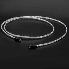 HiFi 3 Cores Copper Silver Plated Audio Cable Ground Wire U Fork Spade Connector