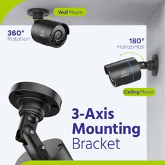 SANNCE 4IN1 1080P Video CCTV Camera Home Surveillance System EXIR Night Vision