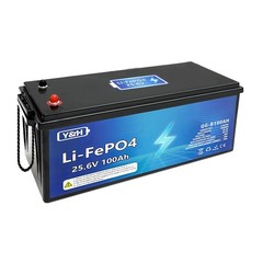 24V 100AH 2560Wh LiFePO4 Lithium Battery w/Bluetooth Communication BMS,From USA