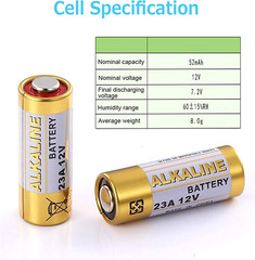 A23 23A 12V Alkaline Battery (5-Pack)