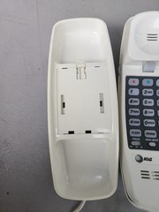 AT&T 210 Basic Trimline Corded Phone, No AC Power Required, Wall-Mountable