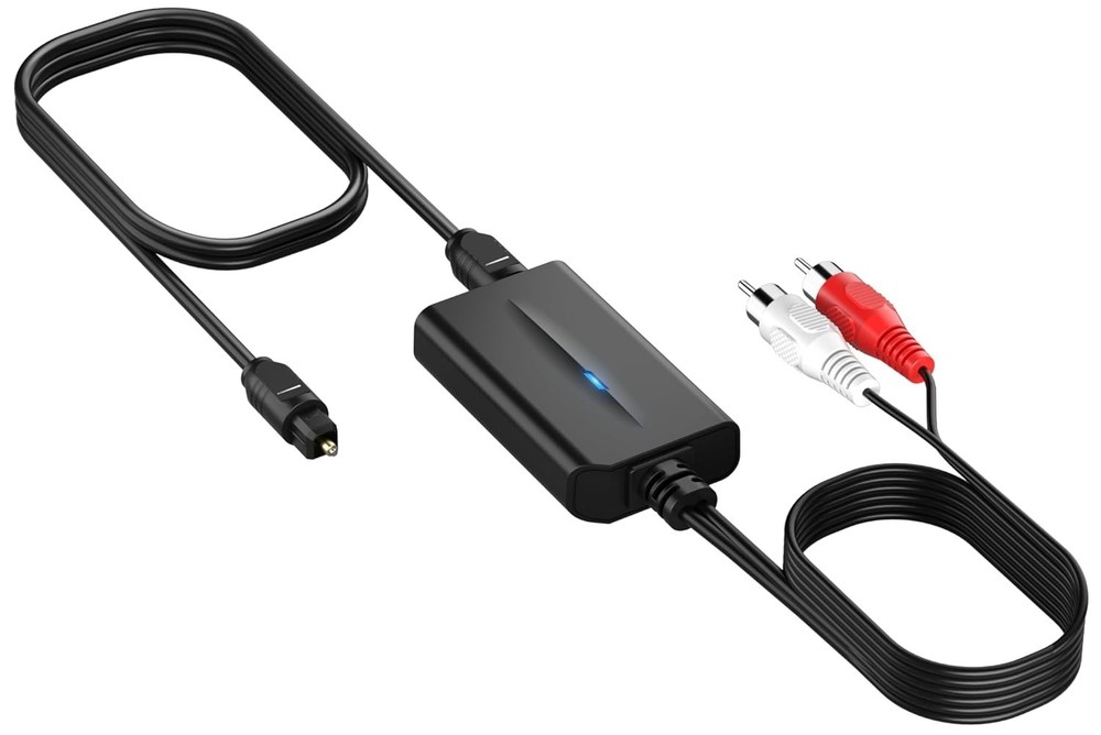 192kHz Digital to Analog Audio Converter Optical SPDIF to RCA DAC Cable 7ft/2m