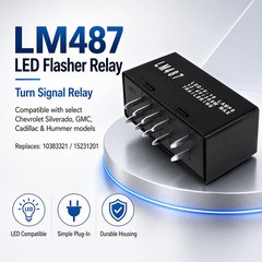 LM487 LED Flasher Turn Signal Relay Hyper Flash Fix for Chevy Silverado GMC Cadi