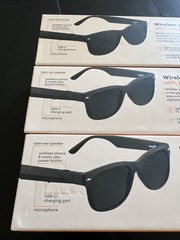 3 Pair NIB WeariQ Wireless Smart Glasses Bluetooth, Black Polarized Lenses