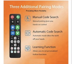 Big Button Universal TV Remote Simple Easy to Use, Works With Major TV Brands