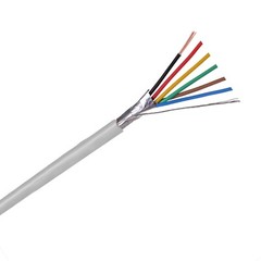 InstallerCCTV 24 AWG 6 Conductor Shielded Security Alarm Wire Cable 125ft Copper