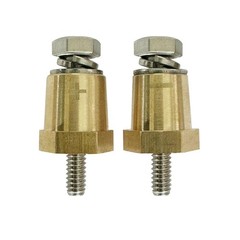 M6 Thread Brass Battery Terminal Charging Posts, Battery Post Adapter (+/-) w…
