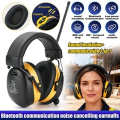 FM Radio Headphones with Digital Display, 30Db FM Hearing Protection Safety