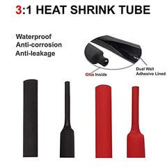 Heavy Duty 8Pcs 4/0 Awg Ring Terminal Connectors with Heat Shrink