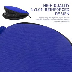 Car CD Storage Case, 28 Capacity Round Portable Oxford Fabric Zipper Disc