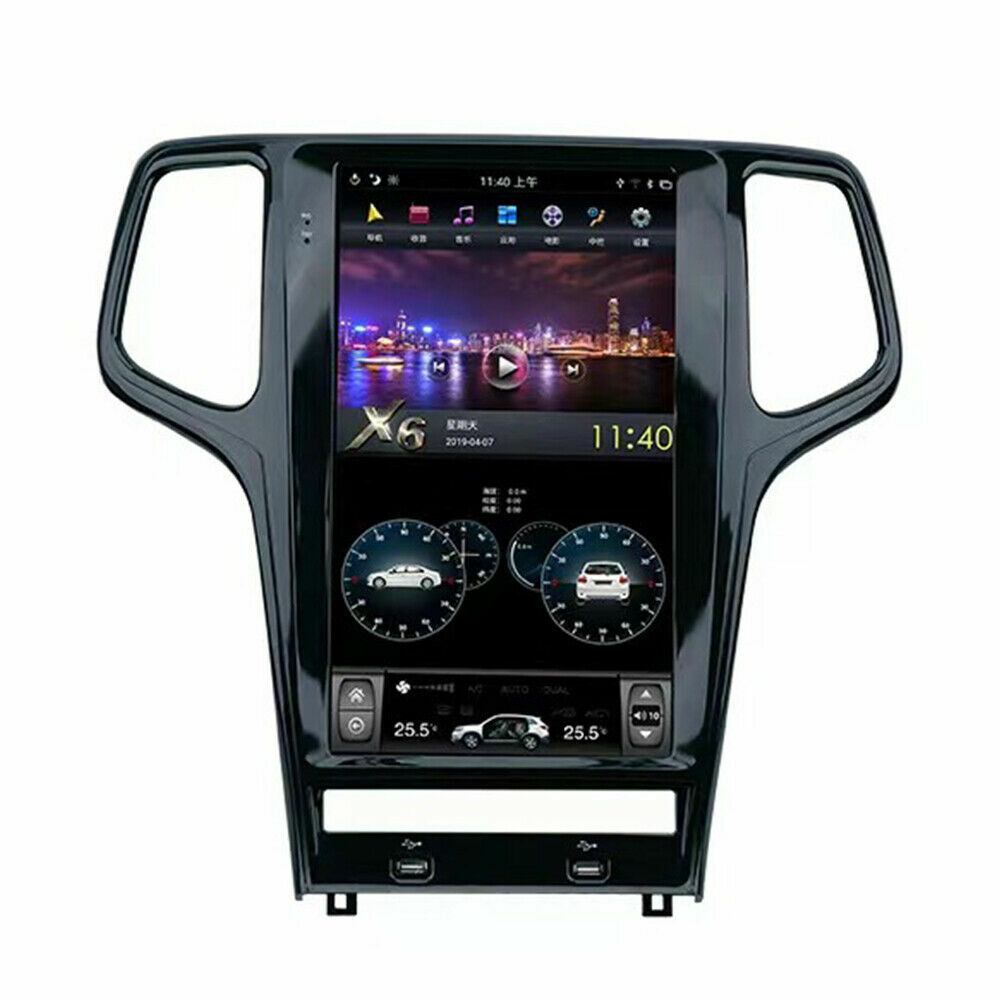 Android 9.0 Radio Vertical Screen Gps Carplay For Jeep Grand Cherokee 2011-2013
