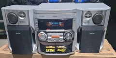 Philips C380 Mini Hi-Fi System 3CD Changer & Dual Cassette Player Tested Works