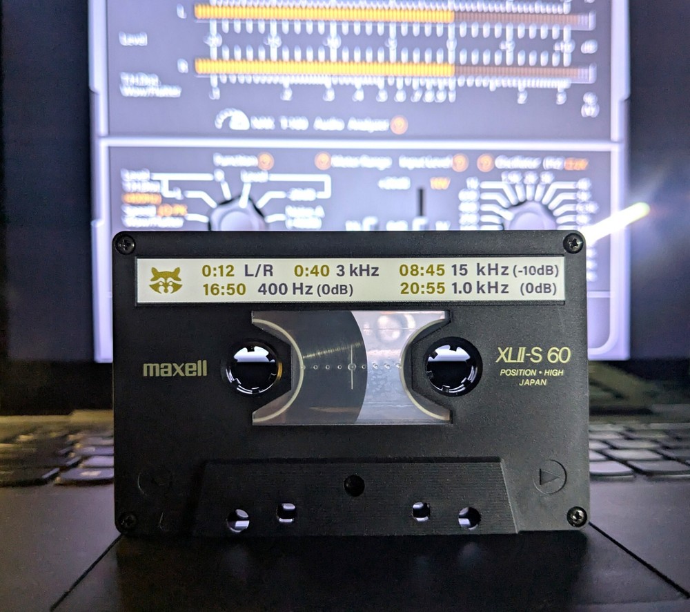 5in1 Test/calibration tape for Nakamichi cassette decks: L/R+Speed+Azimuth+Level