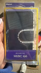 Samvix Leather Book Case for Q6 Music Player Blue